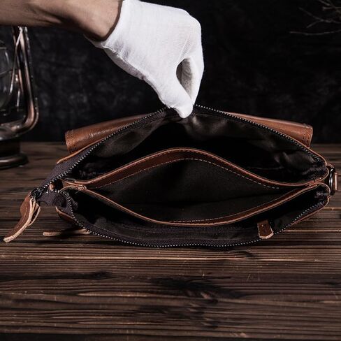 Genuine Leather Laptop Bag for Men Business Briefcase Messenger Shoulder Bag Crossbody Work Office Handbag Vintage in Kuwait