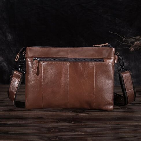 Genuine Leather Laptop Bag for Men Business Briefcase Messenger Shoulder Bag Crossbody Work Office Handbag Vintage in Kuwait