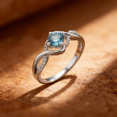 1pc Elegant Heart Of The Ocean Ring, Exquisite Ladies Jewelry, Suitable For Party Wear, The Best Choice For Gift-Giving. in Saudi Arabia