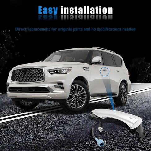 Front Exterior Door Handle Fit for Nissan Armada 2017-2024, for Infiniti QX80 2017-2024 Replace 80640-1LA0D in Kuwait