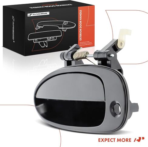 A-Premium Front Left Driver Side Exterior Door Handle with Keyhole Compatible with Kia Sephia 1998-2000, Spectra 2000-2001, Smooth Black, Replace# 0K2A1-59410XX in Saudi Arabia