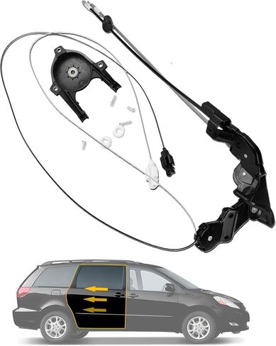 مجموعة كابل التحكم في بكرة الباب المنزلق للجانب الأيمن للراكب الخلفي مع محرك متوافق مع Toyota Sienna 2004 2005 2006 2007 2008 2009 2010 85620-08042 in Kuwait