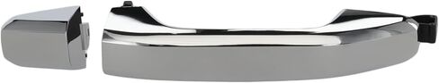 Garage-Pro Rear Exterior Door Handle For 2014-2018 Chevrolet Silverado 1500, 2500 HD, 3500 HD, Fits GMC Sierra 1500, Chrome, Plastic, w/o Key Hole, 2014 Chevy Silverado 1500 Accessories in Saudi Arabia