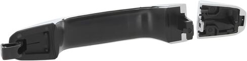 Garage-Pro Rear Exterior Door Handle For 2014-2018 Chevrolet Silverado 1500, 2500 HD, 3500 HD, Fits GMC Sierra 1500, Chrome, Plastic, w/o Key Hole, 2014 Chevy Silverado 1500 Accessories in Saudi Arabia