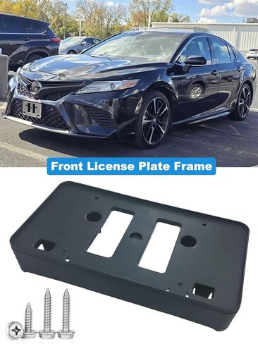 FASTCHE Front Bumper License Tag Plate Frame Bracket Holder Compatible with 2018 2019 2020 Toyota Camry SE/XSE Replace # TO1068145 5211433470 in Kuwait