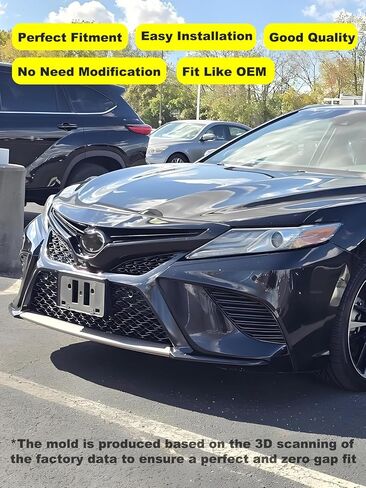 FASTCHE Front Bumper License Tag Plate Frame Bracket Holder Compatible with 2018 2019 2020 Toyota Camry SE/XSE Replace # TO1068145 5211433470 in Kuwait