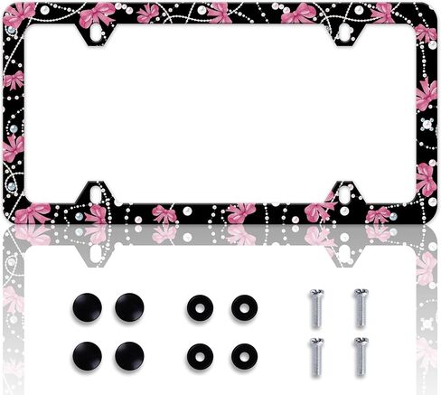 إطار لوحة ترخيص غروب الشمس لأمواج المحيط، إطارات لوحة ترخيص فنية خيالية تضفي طابعًا شخصيًا على تصميم مضحك من الفولاذ المقاوم للصدأ متوافق مع حامل لوحة الترخيص القياسي للولايات المتحدة الأمريكية وكندا 6 × 12 مع براغي in Kuwait