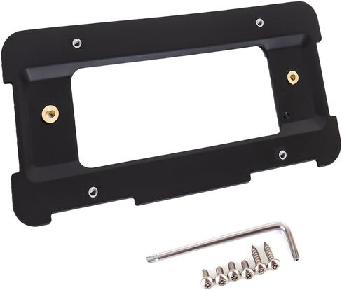 GTP قاعدة تثبيت قاعدة لوحة الترخيص الخلفية متوافقة مع BMW 1/2/3/4/5/6 Series X1 X3 X4 X5 X6 Z4 & Mini Cooper 51187160607 & 511882380615 حامل إطار العلامة + 6 براغي ومفتاح ربط مضاد للسرقة in Kuwait