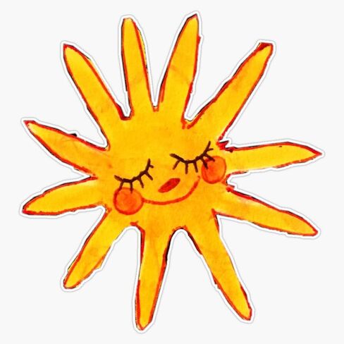 Leyland Designs Sun Sticker Outdoor Rated Vinyl Sticker Decal for Windows, Bumpers, Laptops or Crafts 5" in Kuwait