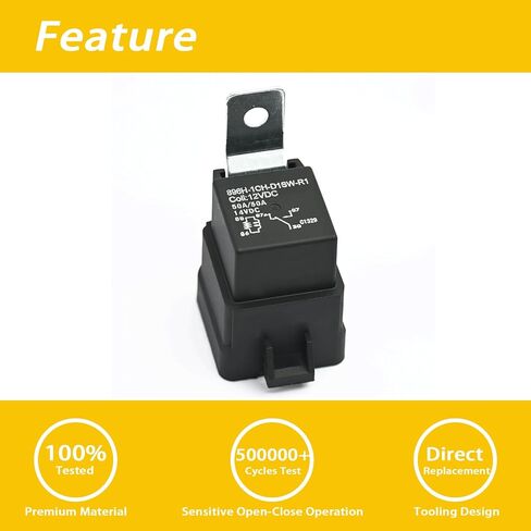 2 Pcs 896H-1CH-D1SW-R1, 896H-1CH-D1SW-R1-U30 High Power Skirted Fit for Mini Relay Relay, 50A, 12VDC SPDT with Resistor & Bracket 5 Pins in Saudi Arabia