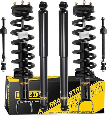 OREDY 6PCs Front Struts & Rear Shock Absorbers & Sway Bar Links for 4WD 2009-2018 Dodge Ram 1500 Complete Suspension Kit Assembly - 344385 172292 K80894 in Kuwait