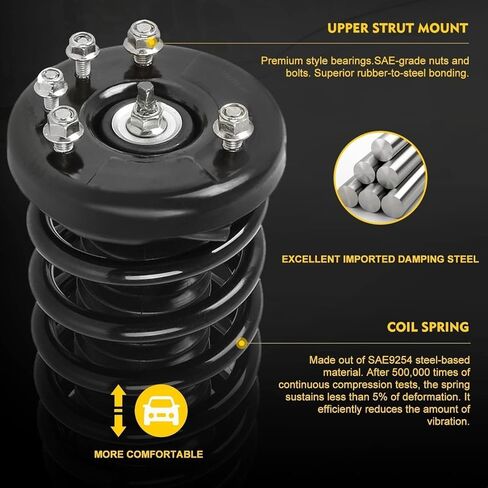 OREDY 6PCs Front Struts & Rear Shock Absorbers & Sway Bar Links for 4WD 2009-2018 Dodge Ram 1500 Complete Suspension Kit Assembly - 344385 172292 K80894 in Kuwait