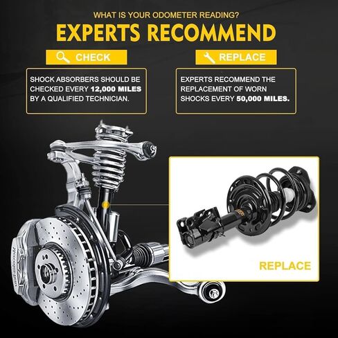 OREDY 6PCs Front Struts & Rear Shock Absorbers & Sway Bar Links for 4WD 2009-2018 Dodge Ram 1500 Complete Suspension Kit Assembly - 344385 172292 K80894 in Kuwait