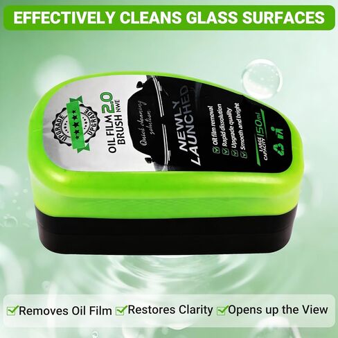 2026 ترقية الطبعة Clear Vision Glass Cleaner الإصدار 2.0، فرش زجاج السيارة الخالية من الزيت، فرشاة تنظيف فيلم زيت السيارات لنوافذ السيارة، أداة تنظيف الزجاج الأمامي للسيارات Clearvision in Kuwait