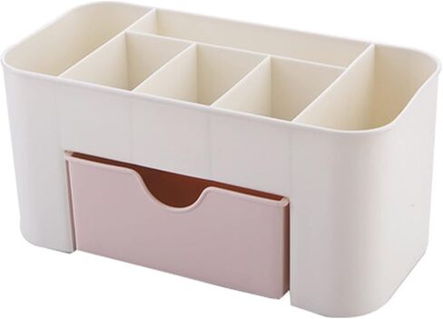6 Compartments Cosmetics Makeup Organizer Cosmetic Storage Box with Drawer Multifunctional Makeup Desk Organizer for Home Bathroom(Green) in Saudi Arabia