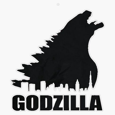 ملصق ممتص للصدمات لنافذة Godzila باللون الأسود مقاس 5 بوصة in Saudi Arabia