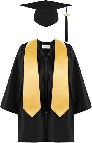 Kids Graduation Cap and Gown Tassel Sets Preschool Kindergarten Primary Student Graduation Gowns Set for Age 2-12 Years in Saudi Arabia
