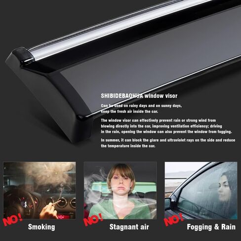 Wind Deflectors Rain Guards Compatible with BMW 5 Series Sedan 530i 540i 550e 2024 2025, Sun Shield Window Visors, Tape-On 4 pcs in Kuwait