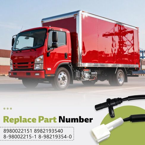 8980022151 8982193540 Wheel Speed Sensor ABS Rear Fit for Isuzu NPR NPR-HD NQR 4HK1 4HE1 4JJ1 3.0L 2007 2008 2009 2010 2011 2012 2013 2014 2015 2016 2017 2018 2019 2020 2021 8-98002215-1 8-98219354-0 in Saudi Arabia