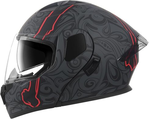 SPARK Motorcycle Dual Visor Flip up Modular Full Face Helmet Adult Men Women DOT Approved in Saudi Arabia