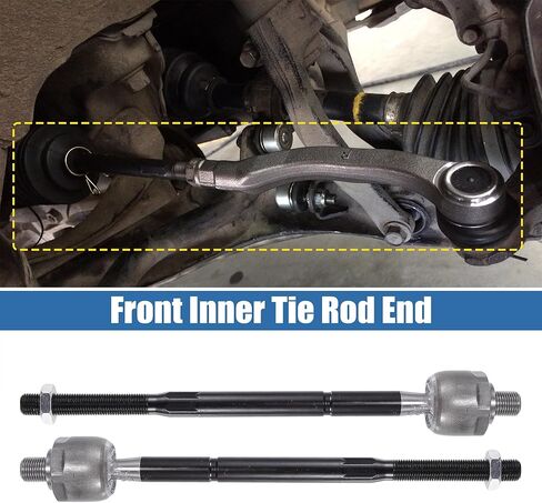 X AUTOHAUX 2pcs Front Inner Tie Rod Ends Kit Suspension Steering Tie Rod End for Ford Explorer for Ford Police Interceptor Sedan Drag Link No.EV800893 in Saudi Arabia