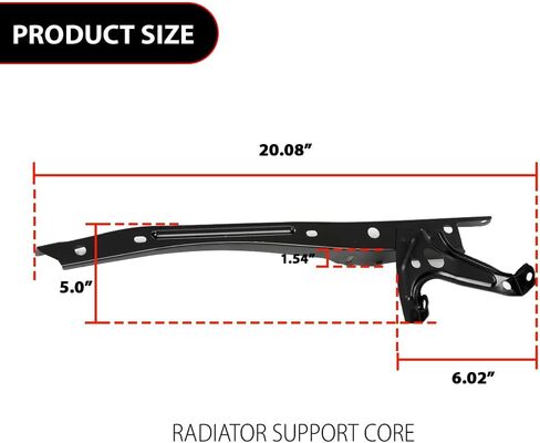 Radiator Support Core, Fit Toyota Camry 2012 2013 2014, 5320806080, TO1233118, Hood Latch Support in Kuwait