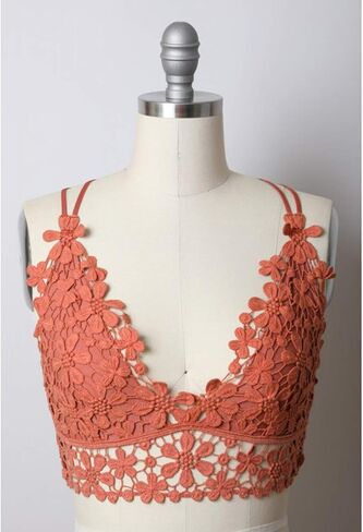 Womens Crochet Daisy Longline Bralette in Saudi Arabia