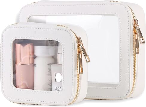 Mini Clear Makeup Bag Cosmetic Bags with Zipper,Small Makeup Bag for Purse,Waterproof Clear Toiletry Bag Travel Makeup Bag Organizer Case for Women Toiletries Car Organizers and Storage in Saudi Arabia