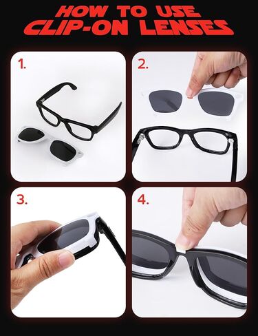 نظارة شمسية مستقطبة بمشبك لـ Ray-Ban Meta Wayfarer RW4008 & Gen 2 RW4012(53-22)، مشبك تغير اللون يحمي عينيك in Kuwait