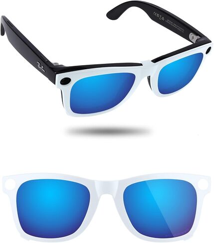 نظارة شمسية مستقطبة بمشبك لـ Ray-Ban Meta Wayfarer RW4008 & Gen 2 RW4012(53-22)، مشبك تغير اللون يحمي عينيك in Kuwait