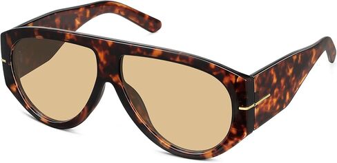 Oversized Aviator Sunglasses for Women Men UV400 Protection Retro Trendy Big shades for Driving Traveling in Kuwait