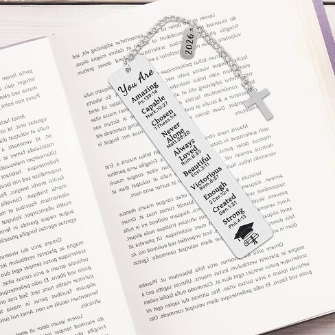 Graduation Gifts 2026 - Christian Bookmark Gift for Her Him First Communion Gifts Baptism and Confirmation 2026 Graduation Gift for Book Lovers High School College Girls Boys Master PHD in Kuwait