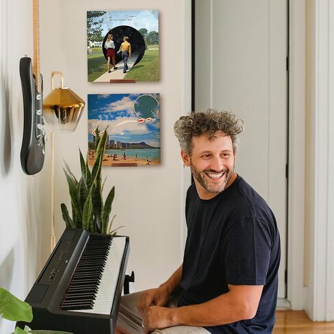 10 Pack Wood Vinyl Record Wall Mount, 4in Wood Record Holder Wall Mount Vinyl Album Holder Display Record Holder Floating Shelves Decorative in Kuwait