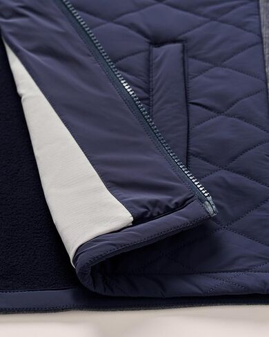 johnnie-O Men's Weller Lightweight Mixed Media Fleece Jacket, Navy in Kuwait