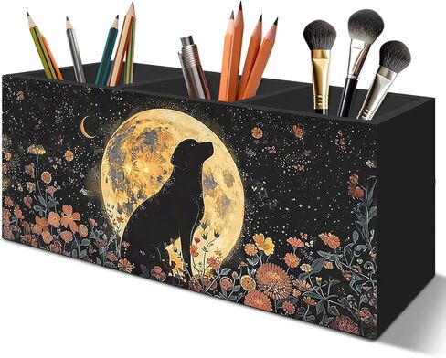 Dog Grandma Gifts Pen Pencil Holder Organizer for Desk Accessories, Dog Mom Gifts for Women, Pet Owners Lovers Gift Wooden Box Signs Decorations for Home Office Desk Tabletop in Saudi Arabia