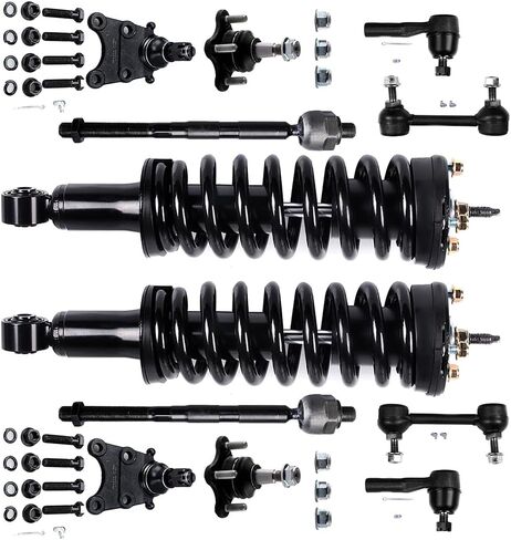 Abrillvt- 12pc Struts Shocks Suspension Kit 06-12 For Chevrolet Colorado,06-12 For GMC Canyon Front Complete Strut Spring Assembly Stabilizer Bar Link Tie Rod End Tie Rod End Ball Joint Ball Joint in Kuwait