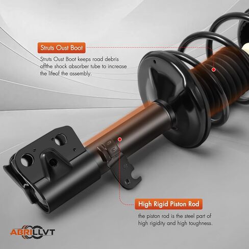 Abrillvt- 12pc Struts Shocks Suspension Kit 06-12 For Chevrolet Colorado,06-12 For GMC Canyon Front Complete Strut Spring Assembly Stabilizer Bar Link Tie Rod End Tie Rod End Ball Joint Ball Joint in Kuwait