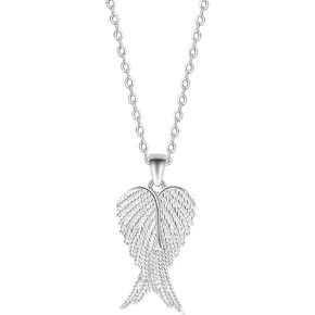 Wings Necklace 925 Sterling Silver Angel Pendant Necklace for love and free Jewelry Gift for Women with gift box in Kuwait