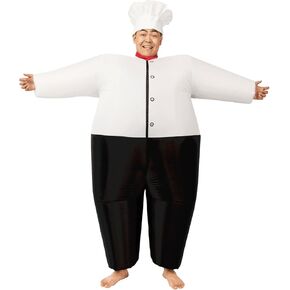 Inflatable chef costume Adults Kitchen Cooking fat suit costume For men women Blow Up Halloween costume in Saudi Arabia