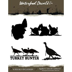 Waterfowl Decals Ultimate 5pc Turkey Stickers - Turkey Hunting Tom Strut Hunting Decal Bundle Pack in Kuwait
