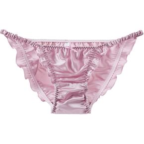 سراويل بيكيني حريرية للسيدات سراويل داخلية من الساتان للفتيات ملابس داخلية تانجا 100% حريرية in Kuwait