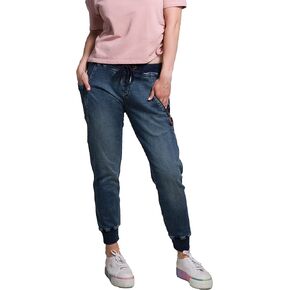 Standards & Practices Modern Women's Drawstring Denim Knit Skinny Joggers Pants in Saudi Arabia