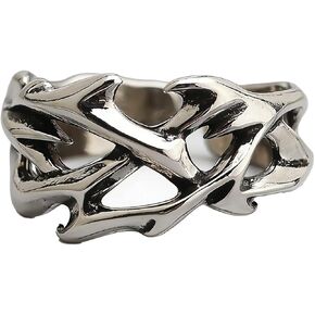 Thorns Ring for Men Women Silver Aging Crown of Thorns Rings Hollow Thorns Ring in Kuwait