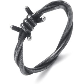 Barbed Wire Rings for Men Women Stainless Steel Gothic Punk Ring Jewelry Fashion Statement Emo Rings Size 7/8/9/10/11/12/13 in Kuwait