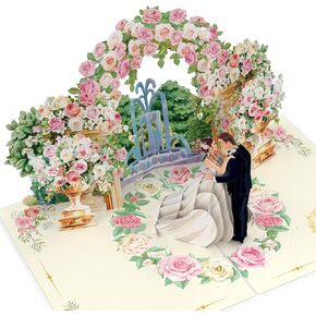 Luxury 3D Pop Up Card Congratulations for Bride & Groom - Elegant Engagement Card - Unique Wedding Greeting Cards 6"x8" - Perfect Keepsake in Saudi Arabia