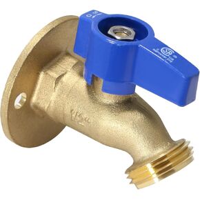 1/2" Female Threaded Hose Bibb with Nail Flange, 1/2" FNPT x 3/4" Male GHT Outlet 5-2-4 (1) in Kuwait