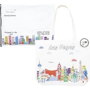 City Themed Artwork Tote Bag with Zipper Series- Designed in the USA, 17"x14", Souvenir & Gift in Kuwait