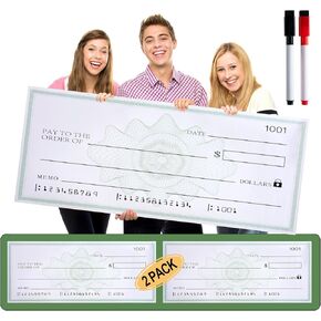 جائزة شيكات كبيرة الحجم كبيرة الحجم مقاس 38 * 16 بوصة للعروض التقديمية، فحص قابل لإعادة الاستخدام مع علامة (عبوتان) in Kuwait