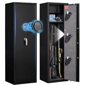 Marcree 5-8 Gun Safe, Gun Cabinets for Rifles and Shotguns, Gun Safes for Rifles and Pistols with Adjustable Racks & Pistol Storage, Quick Access Rifle Safes, No Assembly in Kuwait