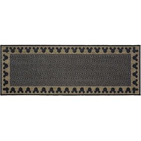 سجادة Gertmenian Mickey Mouse للأماكن الداخلية والخارجية، ديكور منزلي من Disney، سجادة منطقة مثالية للسطح والفناء وغرفة التشمس والمكتب وغرفة اللعب وغرفة المعيشة، عداء 2x6، حدود بنية ذهبية، 31308 in Kuwait